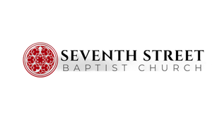 Seventh Street Baptist Church logo with red circular emblem and text on light gray background.