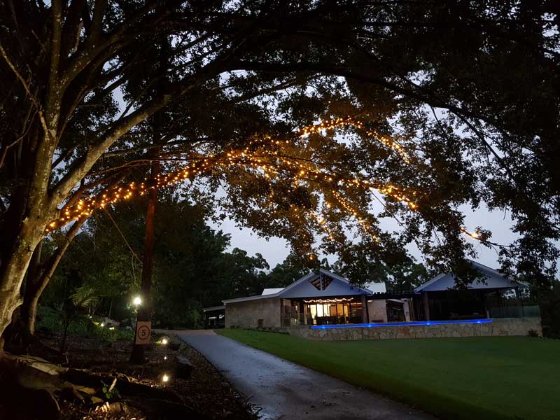 Outdoor feature lighting view