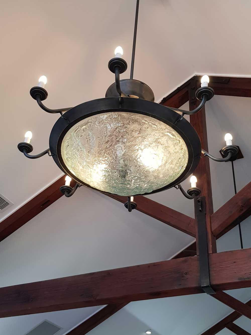 Round frame pendant lights