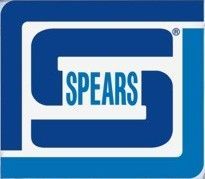 Blue and white Spears logo with the word