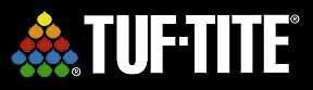 Logo for Tuf-Tite, a company. A pyramid of colorful spheres with the company's name in white letters.