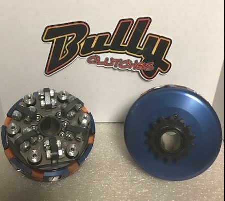 A pair of clutches are sitting next to each other on a table.