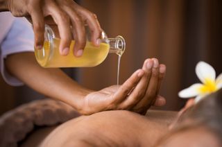 Aromatherapy Massage — Aromatherapy Oil Massage on Woman in Springfield, IL