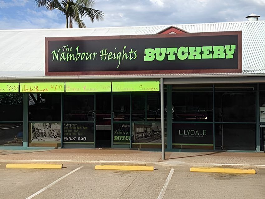 A Butchery With a Sign That Says the Nambour Heights Butchery — Nambour Heights Butchery in Nambour, QLD
