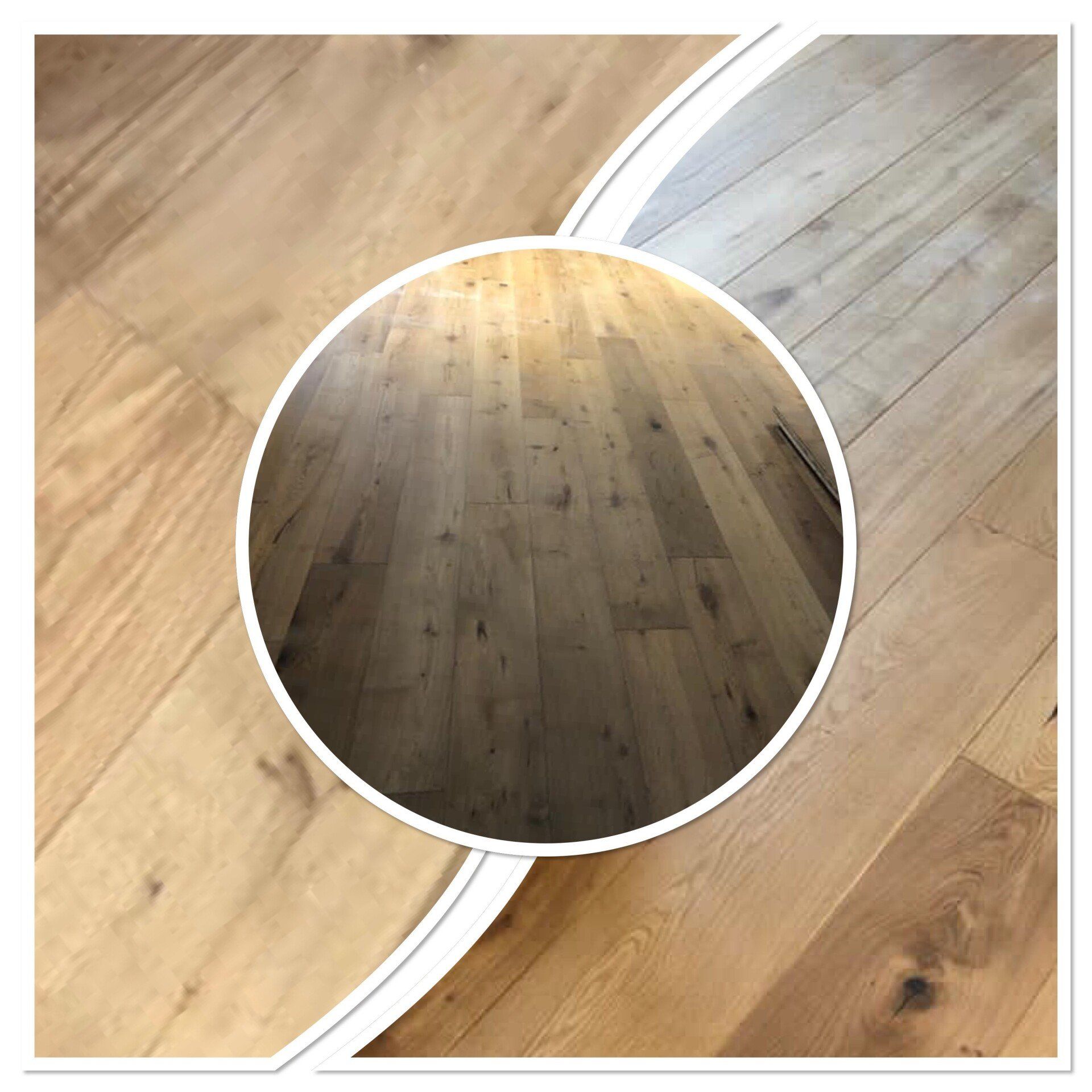 A natural oiled plank oak floor