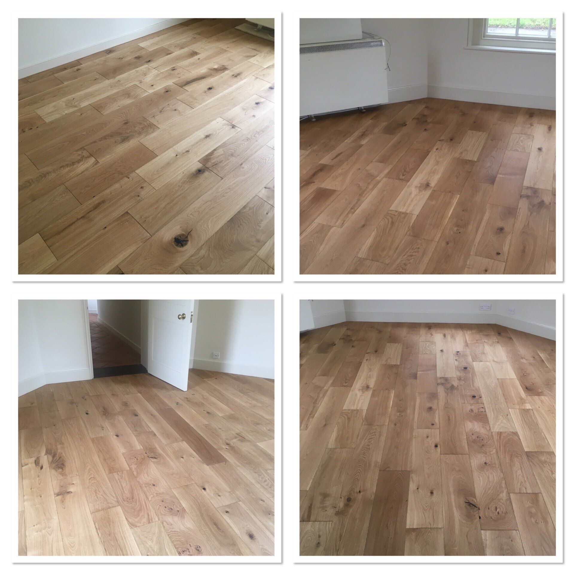 Rustic oak plank flooring