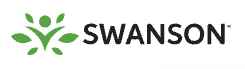 Swanson logo featuring a green figure with outstretched arms and the word "SWANSON" in black.