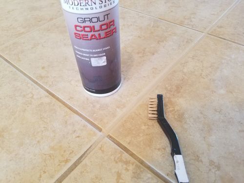 Arizona Carpet and Tile Steamers, Inc.- Grout sealing and color restoration using high-quality grout color sealer in Mesa, AZ