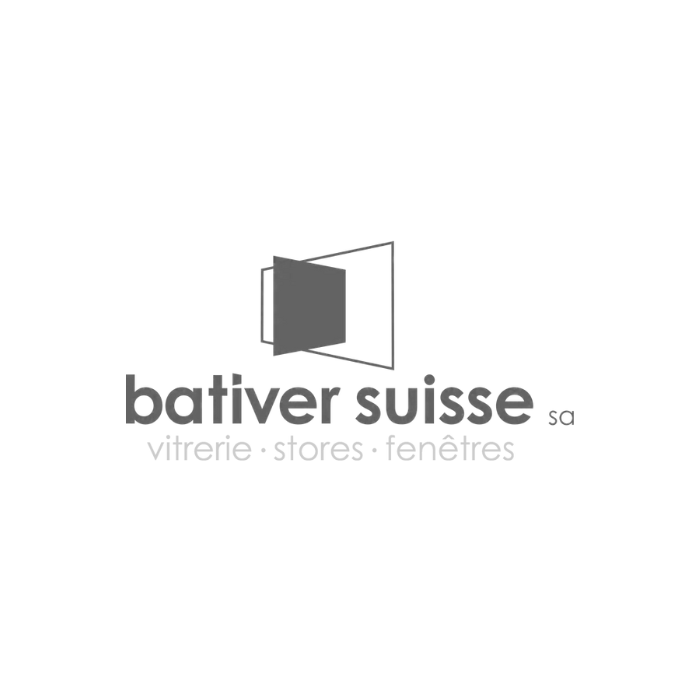 Un logo noir et blanc pour une entreprise appelée bativer suisse sa.
