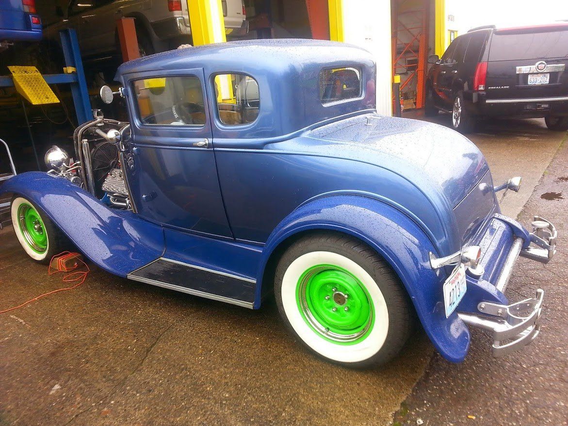 Car Dual Exhaust — Vintage Car Blue in Everett, WA