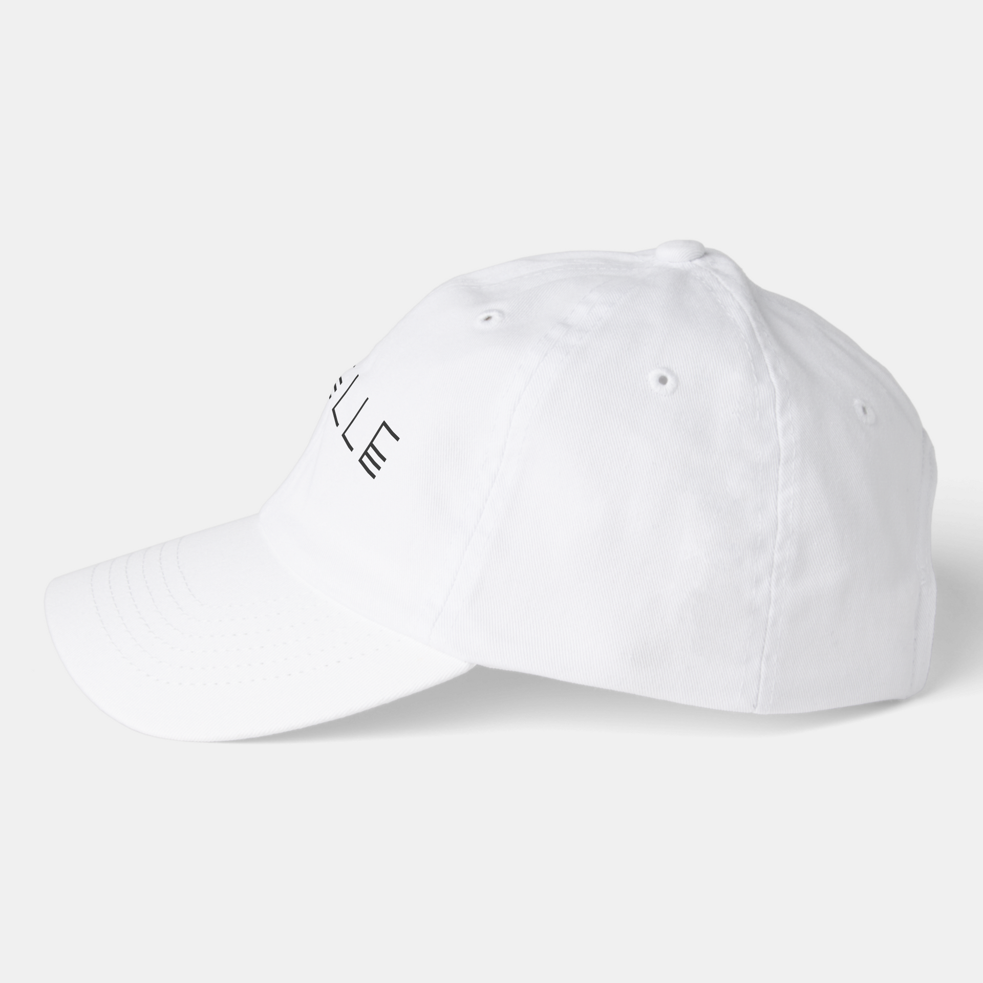 White Cotton Bio-washed Chino Twill Hat