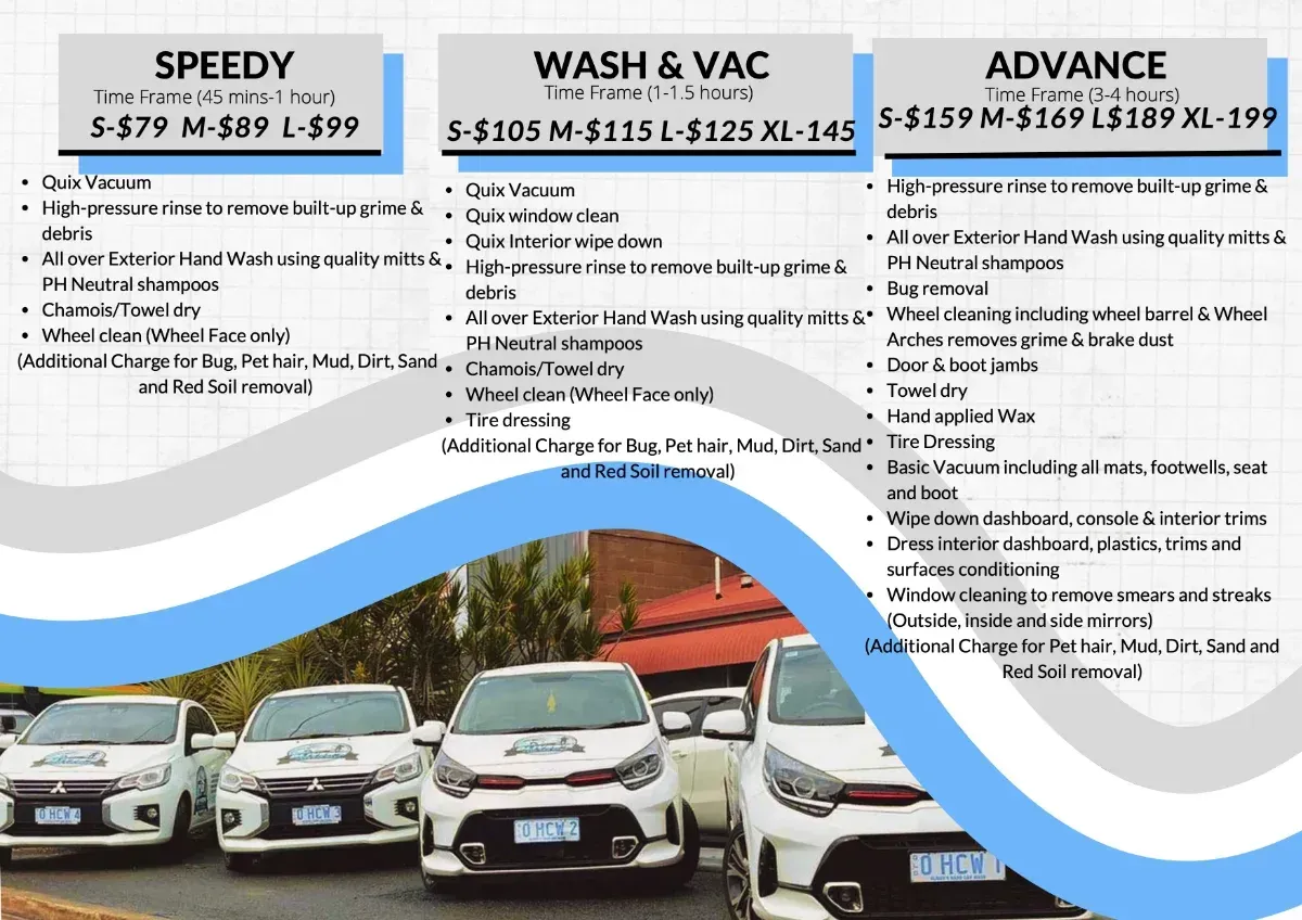 Brochure Two — Oliver's Hand Car Wash in Norville, QLD