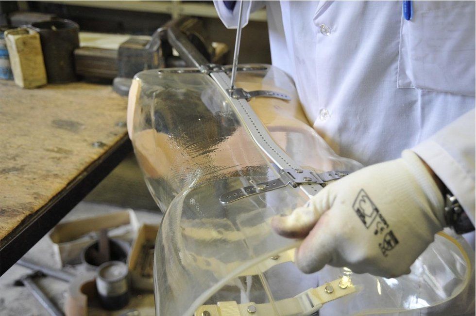 preparazione busto ortopedico