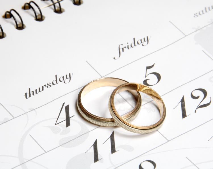 Confirm destination wedding date