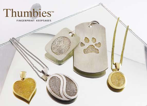 Fingerprint Impression Heart Charm Necklace | Solid Gold or Silver - Hold  upon Heart