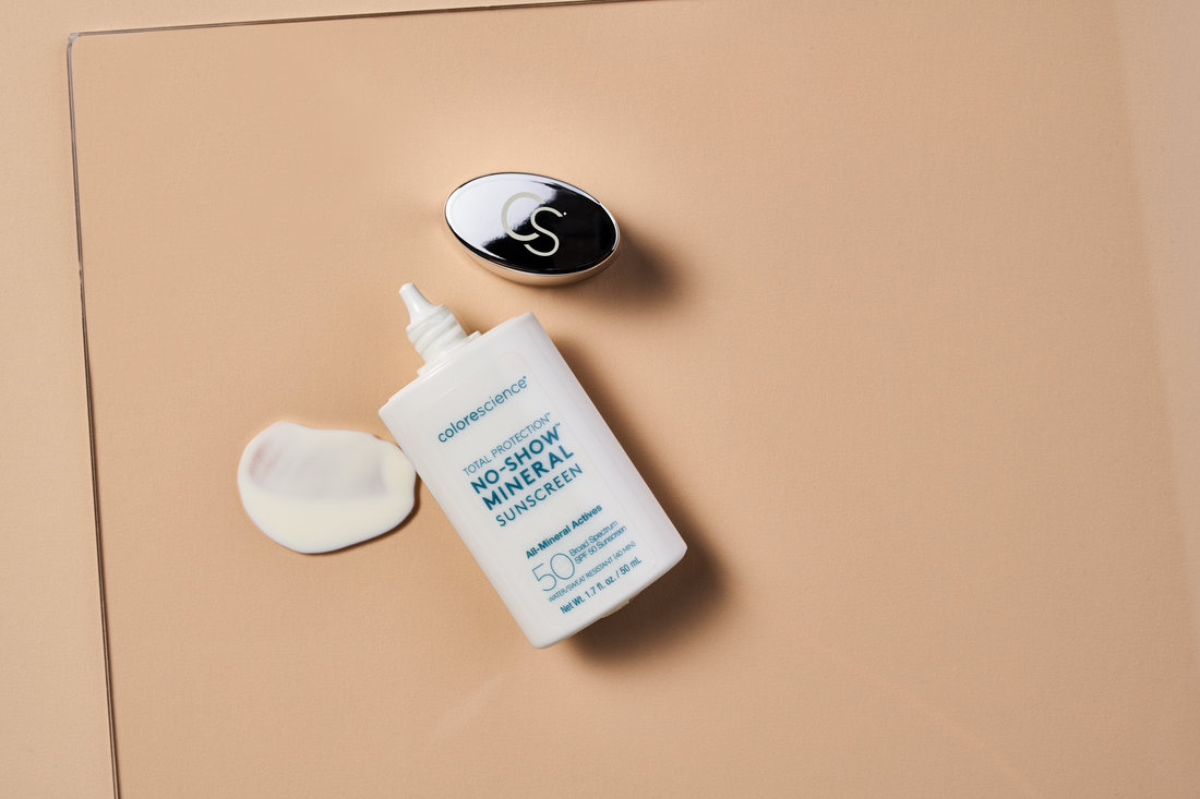 A bottle of colorscience no show mineral sunscreen