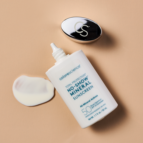 A bottle of colorscience no show mineral sunscreen