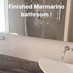 Finished Marmarino Bathroom — Venetian Plastering & Cladding Services in Balina, NSW