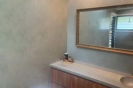 Bathroom Sink Venetian — Venetian Plastering & Cladding Services in Balina, NSW