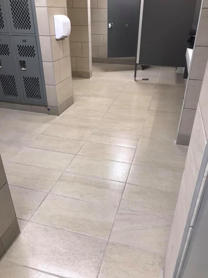 Clean Commercial Bathroom — Fayetteville, NC — F.J.S. Janitorial Services