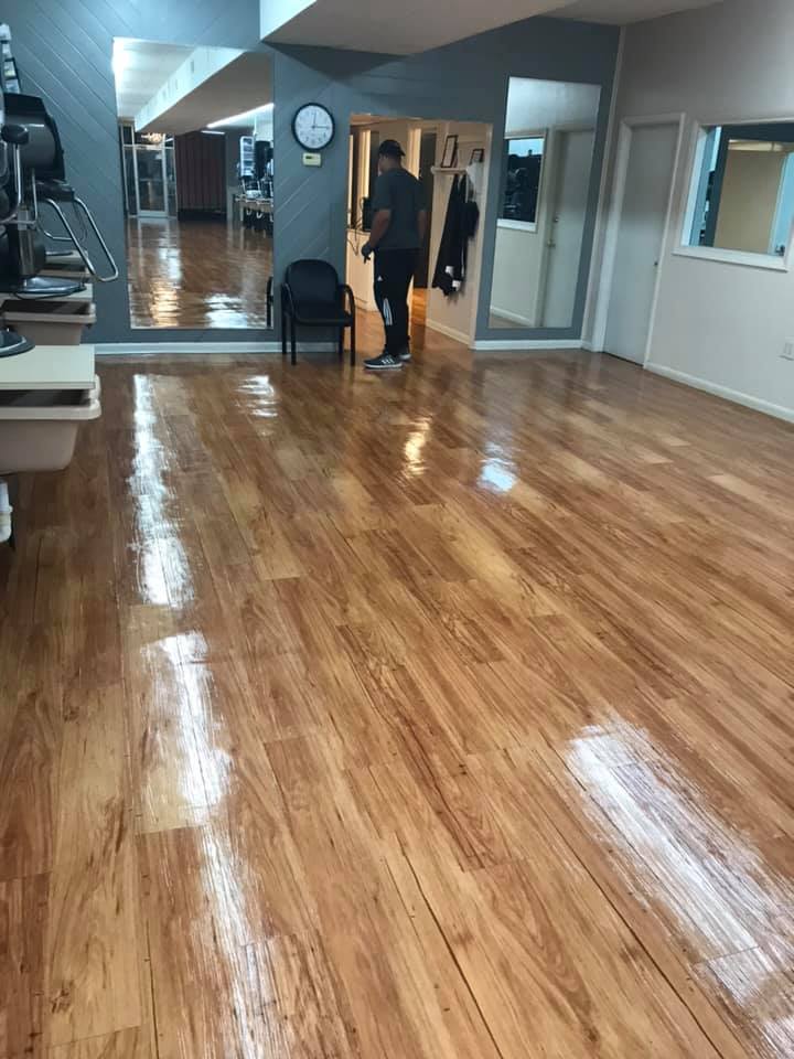 Newly Clean Wooden Floor — Fayetteville, NC — F.J.S. Janitorial Services