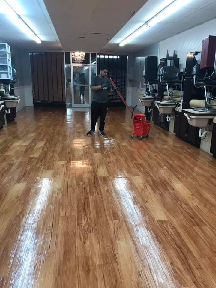 Cleaning Salon Wooden Floor — Fayetteville, NC — F.J.S. Janitorial Services