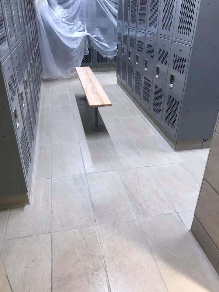 Clean Locker Room Floor — Fayetteville, NC — F.J.S. Janitorial Services