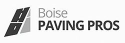 Boise Paving Pros logo with a road design and text.