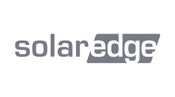 SolarEdge logo in gray text with the "e" integrated into a gray rectangle.