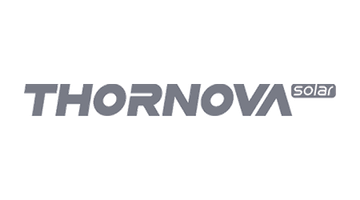 THORNOVA solar logo in gray.