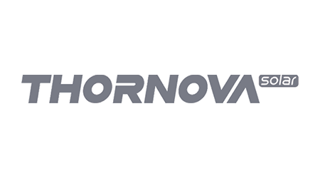THORNOVA solar logo in gray.