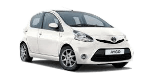 Toyota Aygo in white