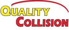 Quality Collision logo with yellow “Quality” and red “Collision” under a red swoosh