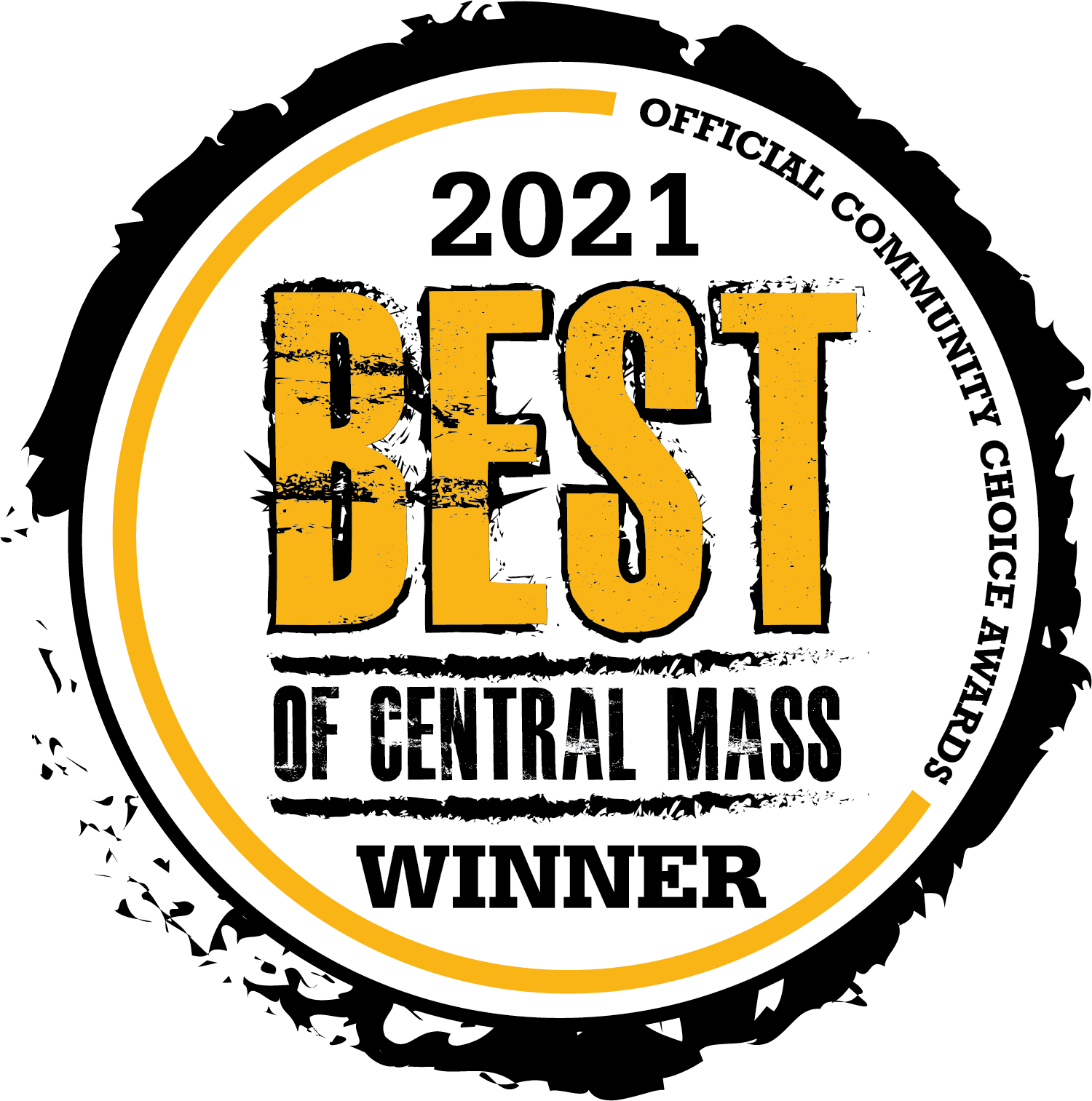 A logo for the best of central mass winner.