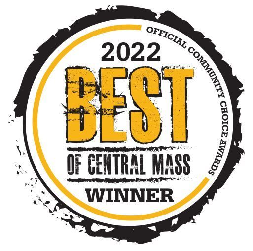 A logo for the 2022 best of central mass winner