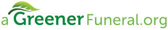 The logo for a greener funeral org
