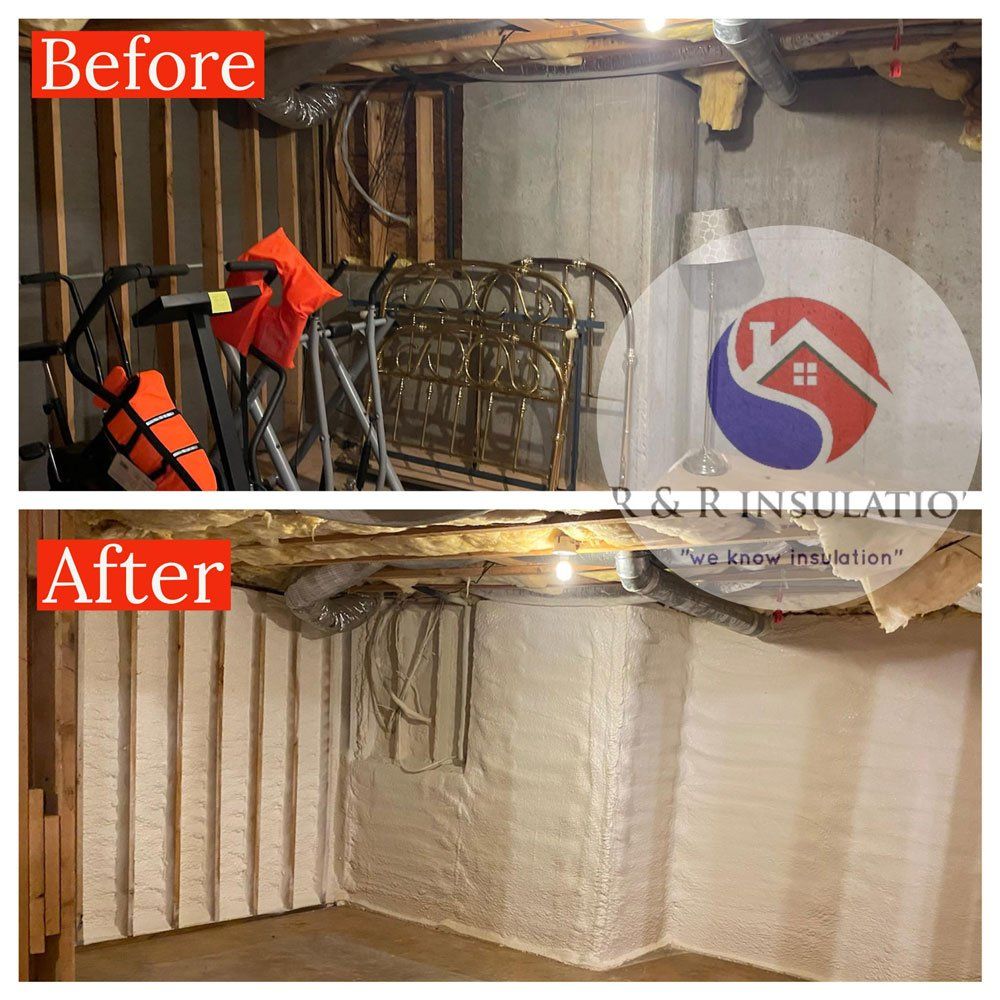 Before and After Foam Insulation Installation — Conyers, GA — R n R Insulation