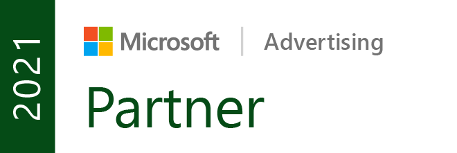 A microsoft advertising partner logo is shown on a white background.