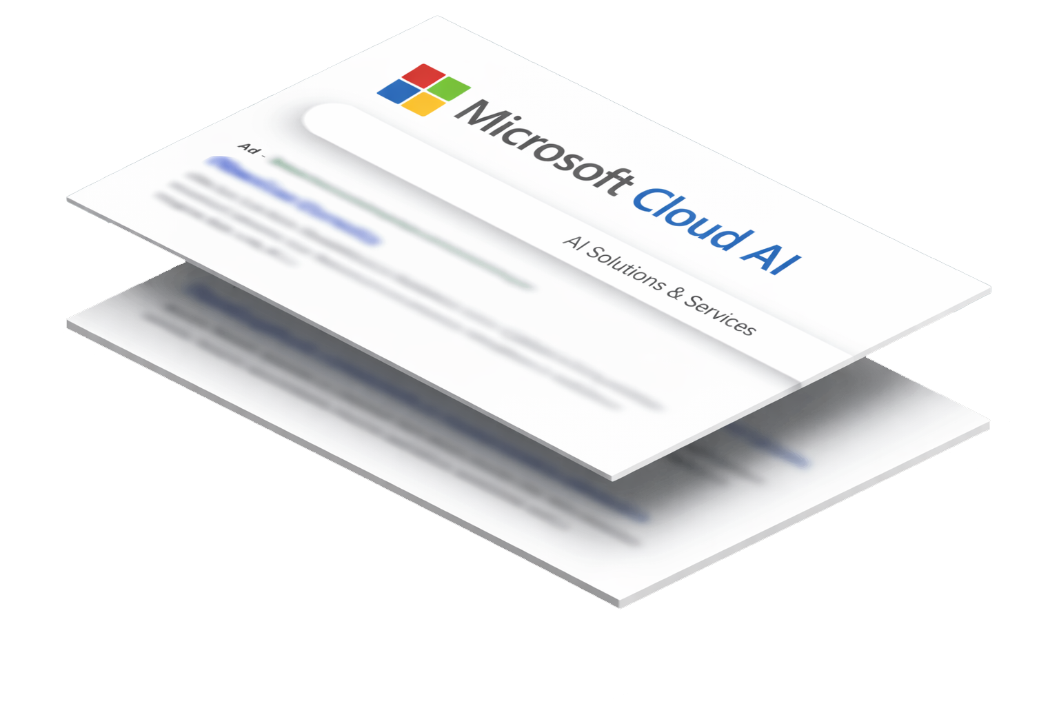 A google partner business card is floating in the air.