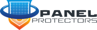 The logo for panel protectors has a picture of a solar panel on it.