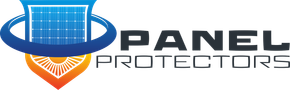 The logo for panel protectors has a picture of a solar panel on it.