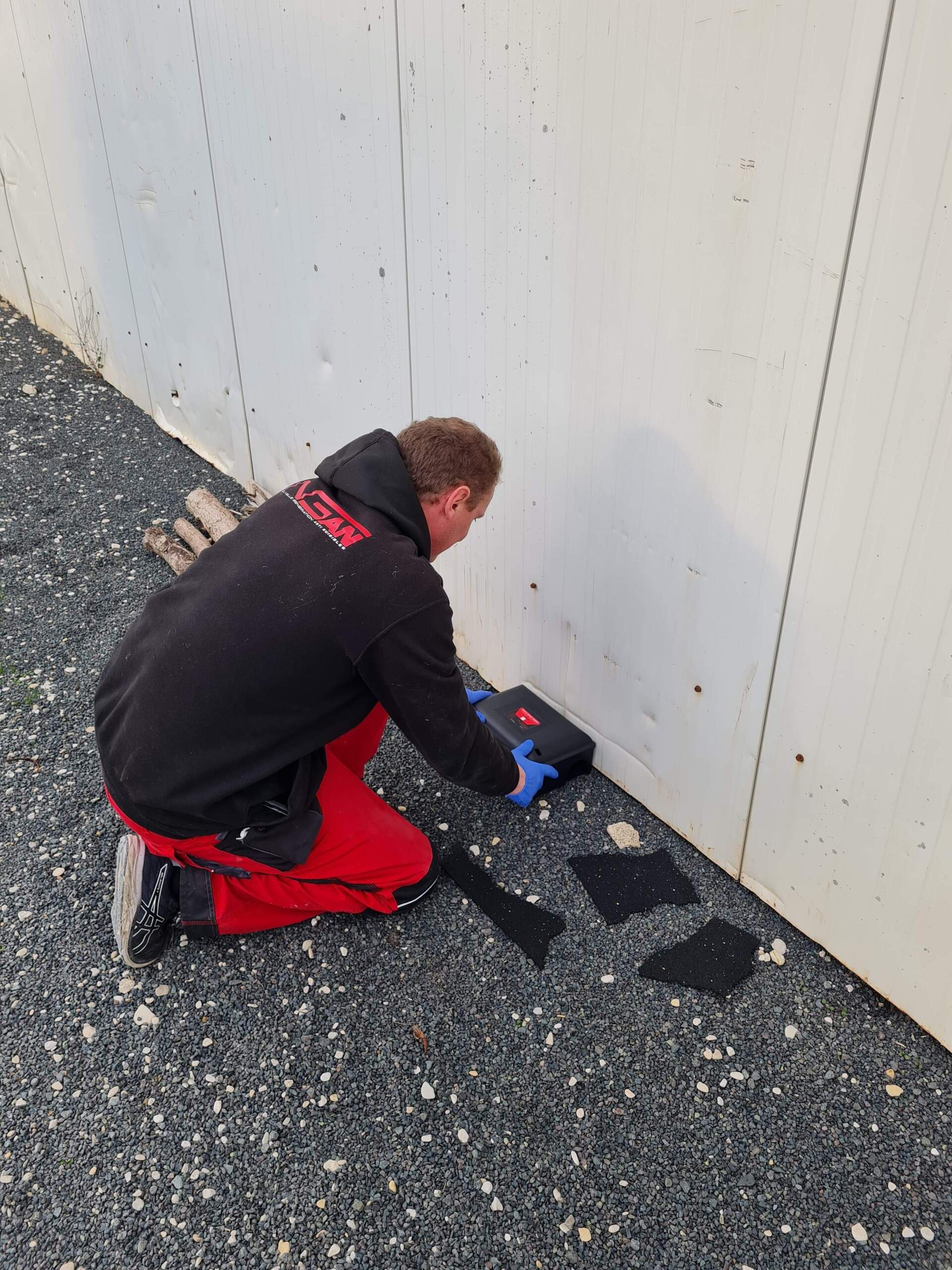 technicien met en œuvre un plan de dératisation