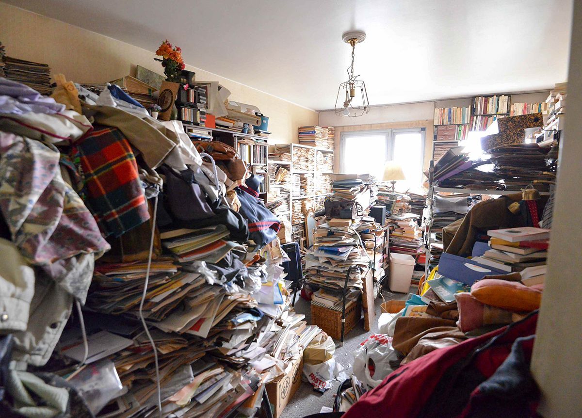 Appartement encombré par l'occupant, victime du syndrome de Diogène