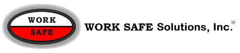Logo for Work Safe Solutions, Inc., which features a red and white oval emblem.