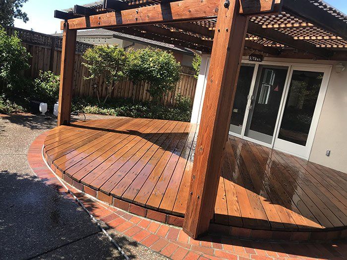 Cleaned Patio — Belmont, CA — ASG Complete Landscape