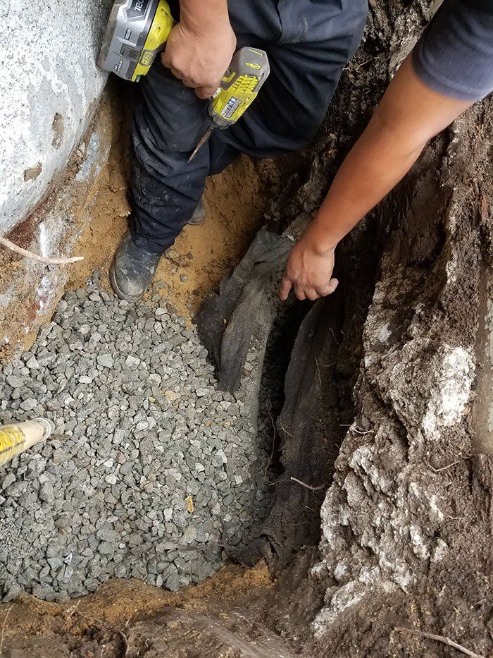 Digging Drainage — Belmont, CA — ASG Complete Landscape