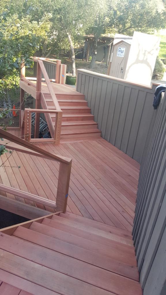 Wooden Deck With Stairs — Belmont, CA — ASG Complete Landscape
