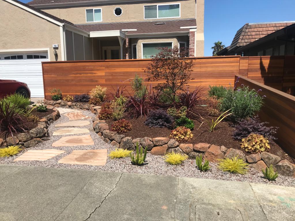 Beautiful Landscape Design With Fence — Belmont, CA — ASG Complete Landscape