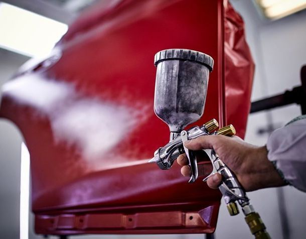 Restoration of the car after an accident on the service car