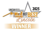 Best of Lincoln 2025 Winner logo with gold and gray text and star graphic